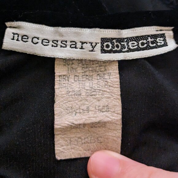 Vintage Late 90s Y2K Black Velvet Cropped Babydoll Cami Top Size Junior's Large - Picture 5 of 5